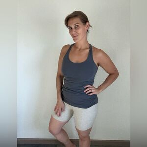 Lululemon Cool Racerback Tank Top CRB Gray 6 Workout Gym